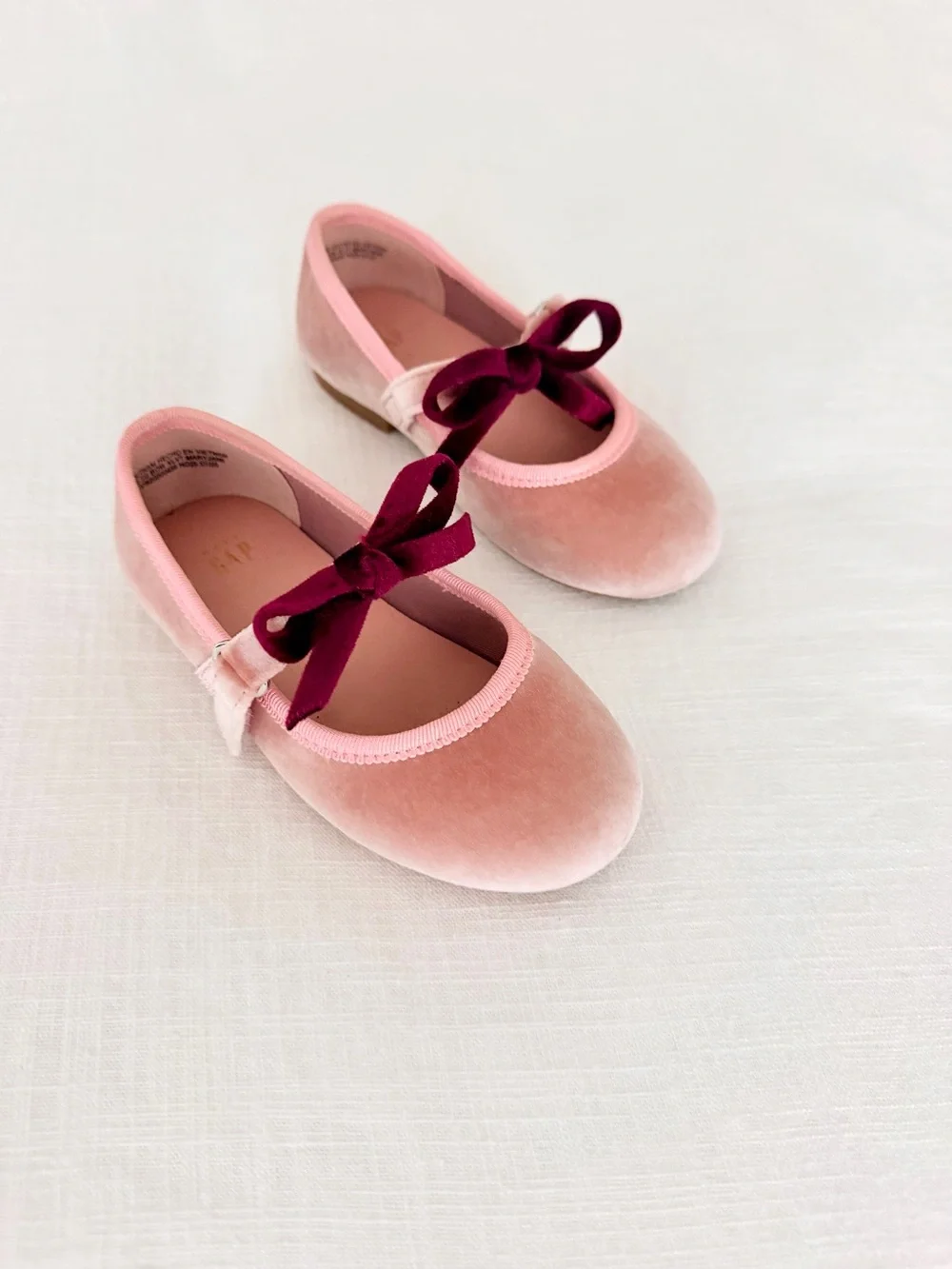GAP Velvet Bow Mary Jane Flats Toddler size 9